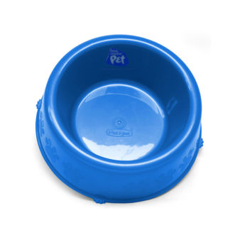 comedouro plastico médio azul